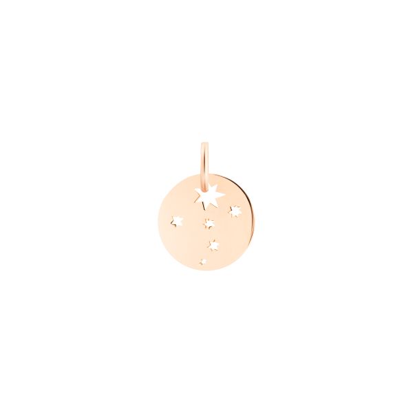 Ginette NY Mini milky way disc charm pendant in rose gold