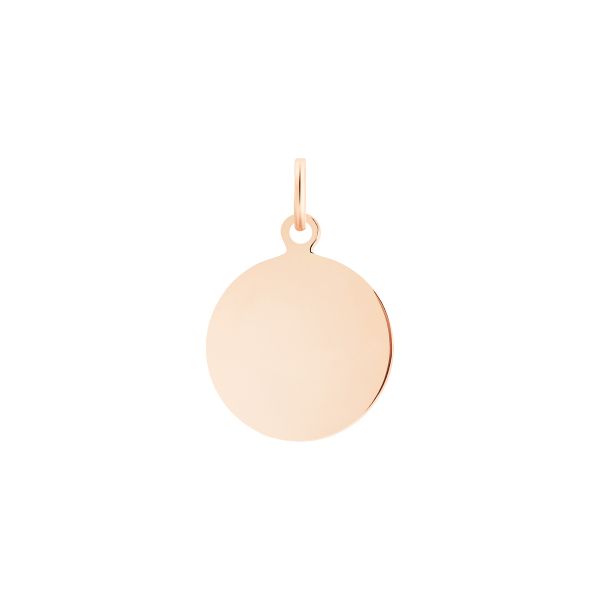 Ginette NY Mini disc charm pendant in rose gold