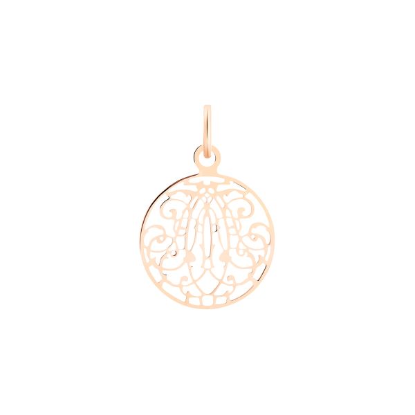 Ginette NY Mini art deco charm pendant in rose gold