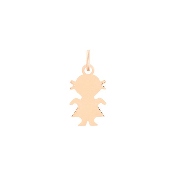 Ginette NY Mini girl charm pendant in rose gold