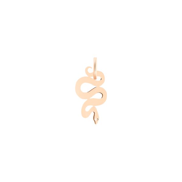 Ginette NY Mini snake charm pendant in rose gold