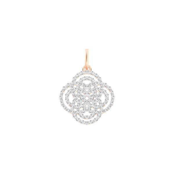 Ginette NY Purity Charm pendant in diamond and rose gold