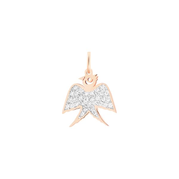 Ginette NY Georgia charm pendant in diamond and rose gold