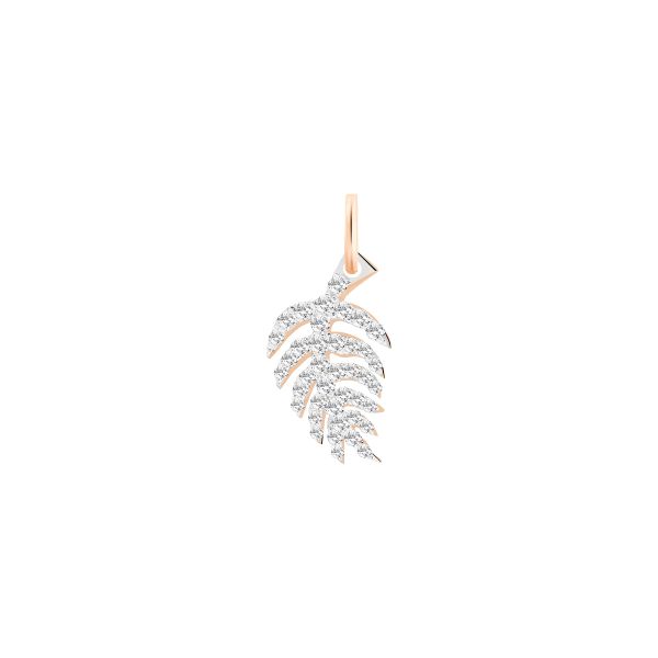 Ginette NY Palm charm pendant in diamond and rose gold