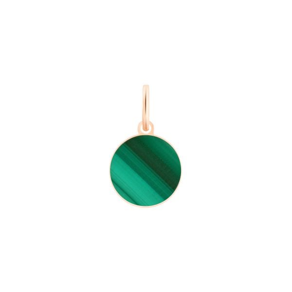 Ginette NY mini ever charm pendant in rose gold and malachite