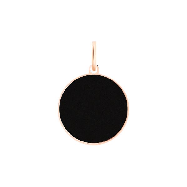 Pendant Ginette NY ever onyx charm in rose gold