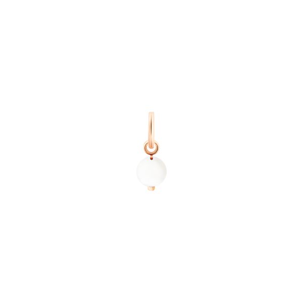 Pendant Ginette NY pearl tiny bead charm in rose gold 