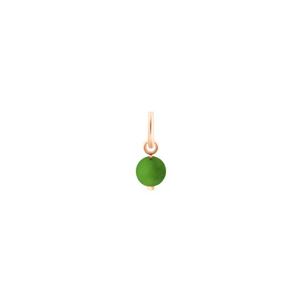 Pendant Ginette NY jade tiny bead charm in rose gold 