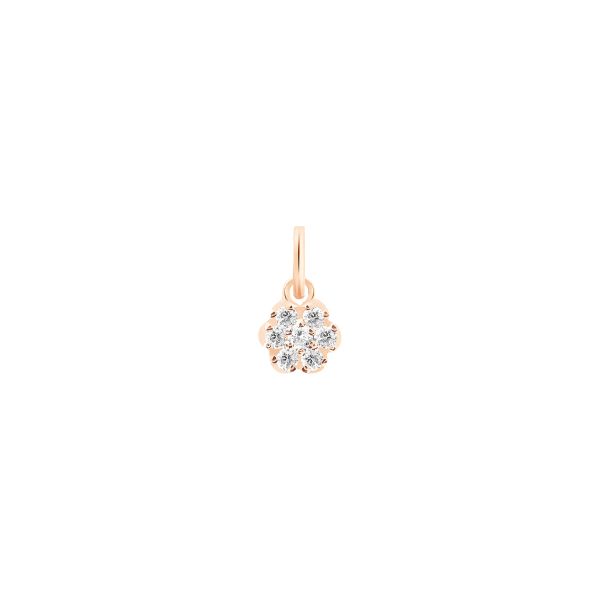 Ginette NY Lotus charm pendant in diamond and rose gold