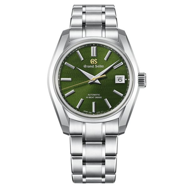 Grand Seiko Heritage Hi-Beat 36000 "Rikka" automatic green dial stainless steel bracelet 40 mm SBGH351G