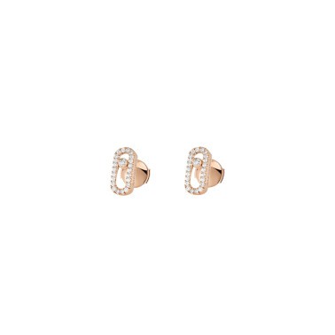 Boucle d'oreille clip Messika My Twin or blanc diamant poire - Lepage