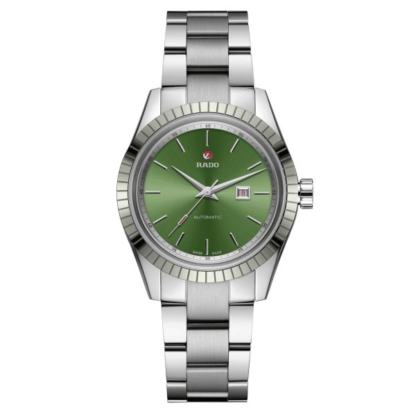 Rado HyperChrome Classic automatic watch green dial steel bracelet 35 mm R33103314