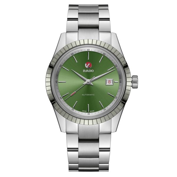 Montre Rado HyperChrome Classic automatique cadran vert bracelet acier 42 mm R33101314