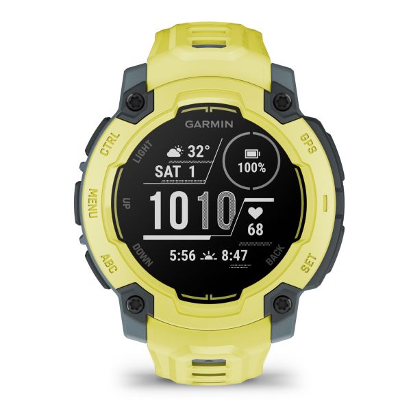 Montre Garmin Instinct E bracelet citron vert Edition Limitée 45 mm