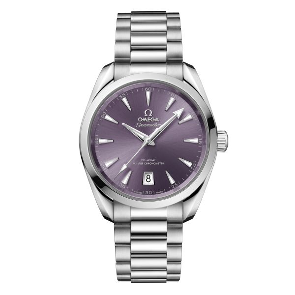 Omega Seamaster Aqua Terra Shades 150m Co-Axial Master Chronometer lavender dial steel bracelet 38 mm