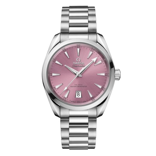 Omega Seamaster Aqua Terra Shades 150m Co-Axial Master Chronometer pink shell dial steel bracelet 38 mm