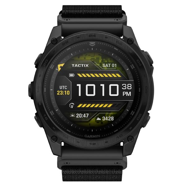 Montre Garmin Tactix 8 AMOLED bracelets nylon et silicone 51 mm - Avec calculateur Applied Ballistics Ultralight