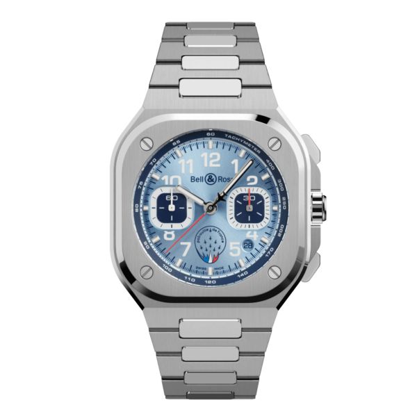 Bell & Ross BR 05 Chrono Patrouille de France automatic blue dial steel bracelet 42 mm