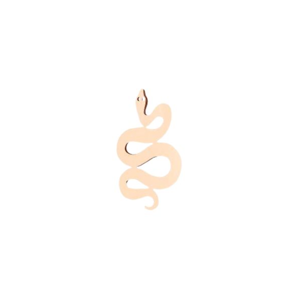 Earring Ginette NY Solo snake stud in rose gold 