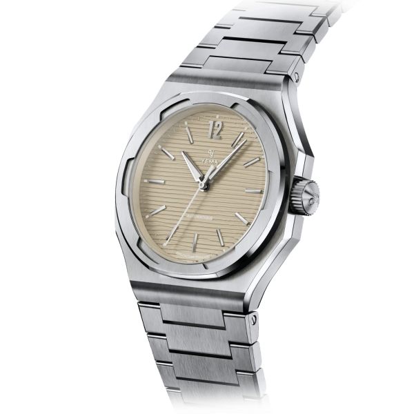 Montre Yema Wristmaster Slim CMM.20 Micro-Rotor automatique cadran champagne bracelet acier 39 mm