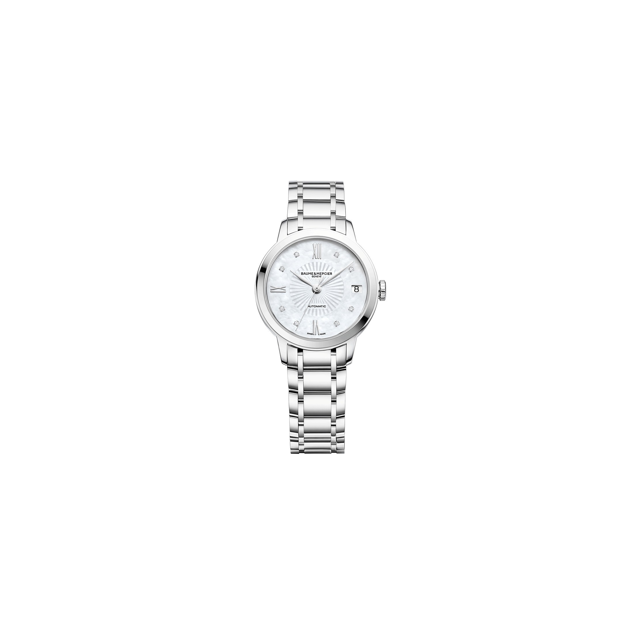 Baume et Mercier Classima automatique acier cadran nacre sertie