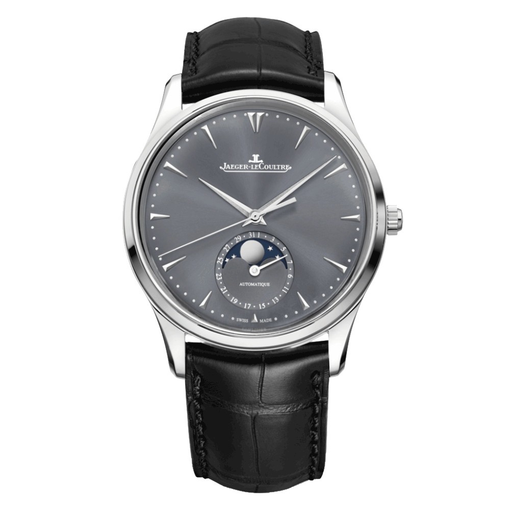 Montre JLC Master Ultra Thin Moon automatique or blanc 1363540